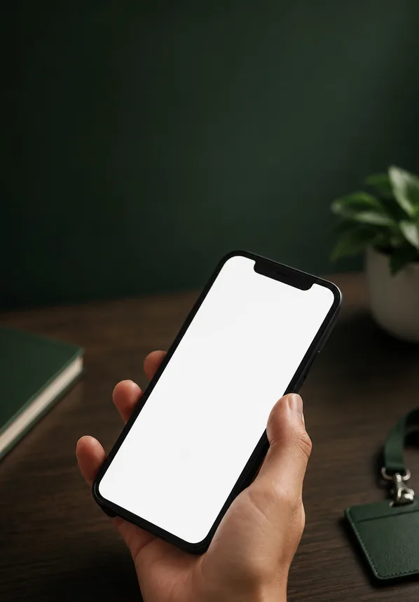 Colaborador conferindo o banco de horas no celular