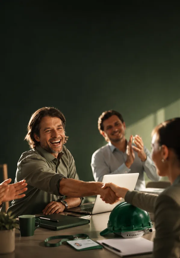 Reunião analisando relatórios de ponto